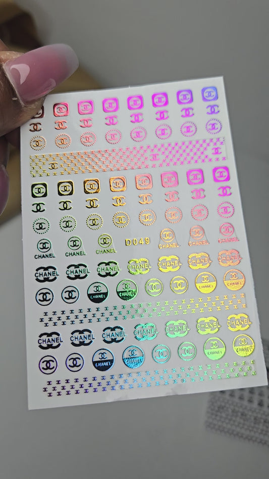 Designer Nail Sticker multi 019