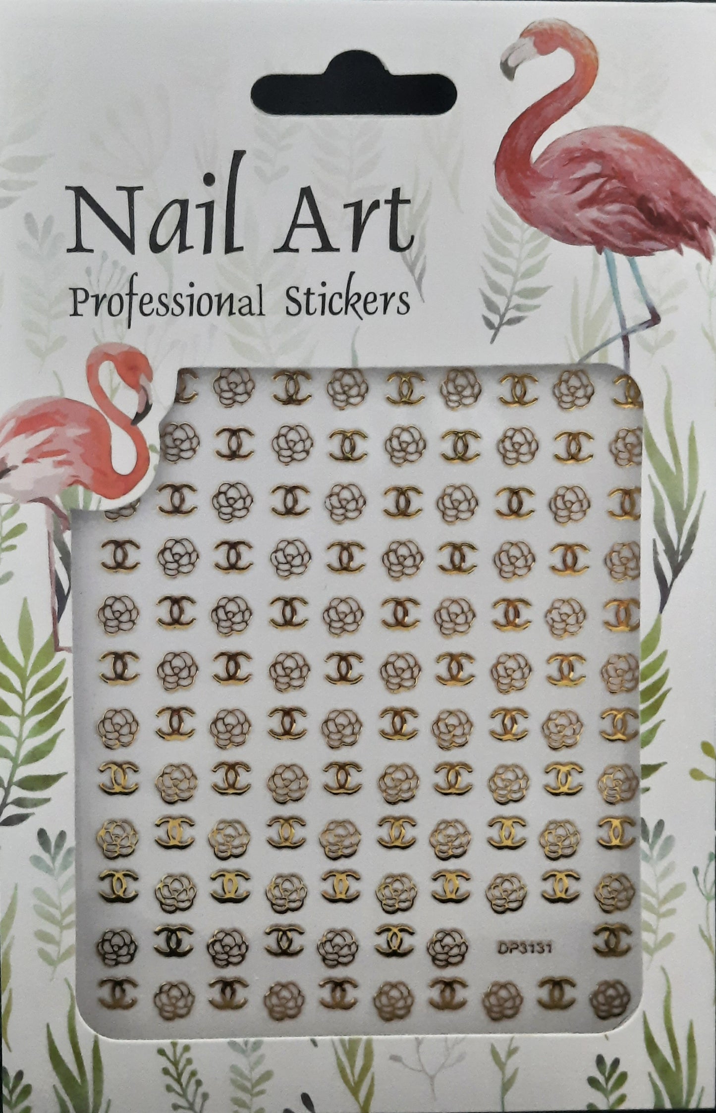 Designer Nail Sticker-Large-Gold-008